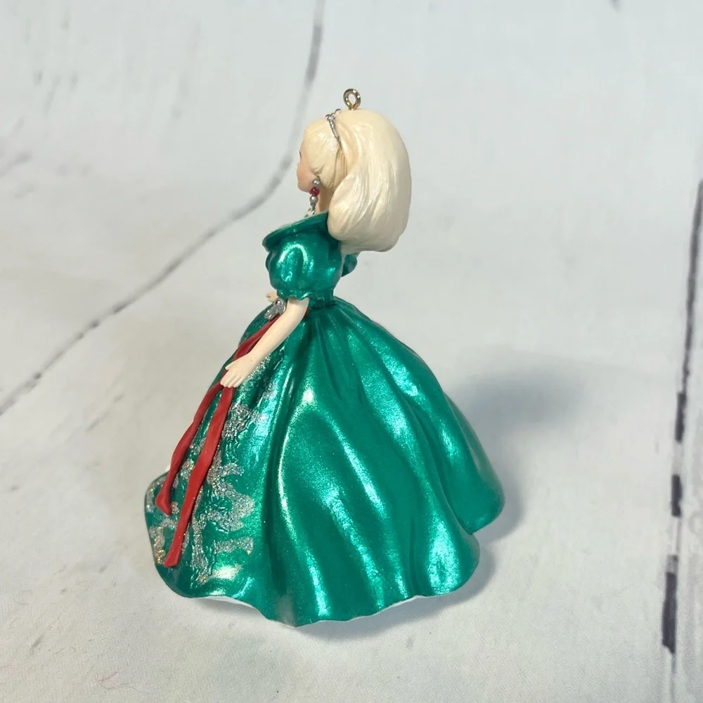 Vintage 1995 Hallmark Holiday Barbie Keepsake Ornament 3rd in Series Green Dress